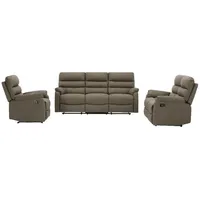 Happy Home Sofa 3-tlg. Relaxsofa-Set mit Relaxfunktion - Gemütliche Entspannungslösung braun