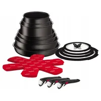 Topf- und Pfannenset Tefal Ingenio Unlimited 22-teilig induktion geeignet Aluminium schwarz - Schwarz