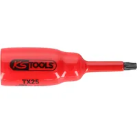 KS Tools 3/8" Bit-Stecknuss mit Schutzisolierung für Torx-Schrauben, T15,