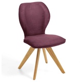 Niehoff Sitzmöbel Colorado Trend-Line Design-Stuhl Eichen/Polyester - 180° drehbar Nirvana rot