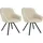 Tectake Drehbarer Armlehnstuhl Snug Samtoptik creme 2er Set