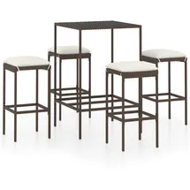 vidaXL Gartenbar-Set 5-tlg. Braun