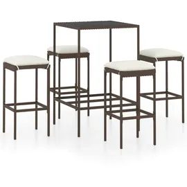 vidaXL Gartenbar-Set 5-tlg. Braun
