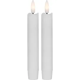 Star Trading LED Stabkerzen Flamme 15 cm 2 St. weiß