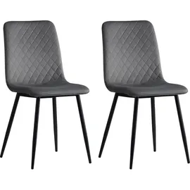 mcc direct Esszimmerstuhl Lexi Polyester dunkelgrau 4er Set