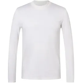 super.natural Herren Casual Rib Bio J Longsleeve (Größe L, weiss)