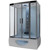 Tronitechnik IKARIA Komplettdusche mit Schiebetür 135 x 220 cm weiß Sicherheitsglas