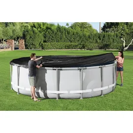 BESTWAY Poolabdeckung rund 488 cm schwarz