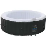 Arebos Whirlpool Ø208 cm x 68 cm Schwarz