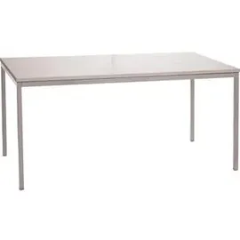 Gürkan Mehrzwecktisch grau rechteckig, Vierkantrohr grau, 180,0 x 80,0 x 75,0 cm