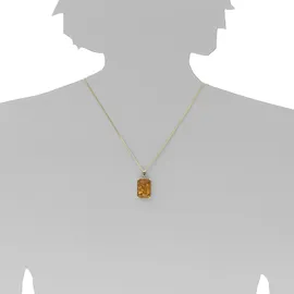 Ostsee-Schmuck Kette mit Anhänger Classic 22x15 Gold 333/Bernstein