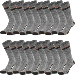 Black+Decker Crew Work Socks Unisex Herren Damen Arbeitssocken 10er Pack in 39-42 Grau