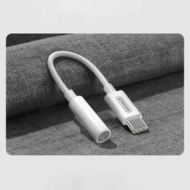 Joyroom 3.5mm Jack Minibuchse auf Typ-C USB-C (Stecker) zu (Buchse), Ben Series, 3A, weiß