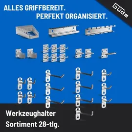 Güde Werkzeughalter Metall 28-teilig Silber
