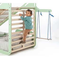 MamaToyz Holz Schreibtisch & Schaukel | Zubehör für Montessori Bett Sleepy | Natur | Schreibtisch & Schaukel