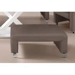 Polsterhocker EXXPO - SOFA FASHION "Intenso, Hocker, modern, wahlweise in Leder oder Textil", grau (taupe), B:100cm H:50cm T:53cm, NaturLeder, Strukturstoff (Zusammensetzung: Polyester 100%), Luxus-Microfaser (Zusammensetzung: Aufgeflockte 100% Polyester Schicht mit Prägung), Cord (Zusammensetzung: Polyester 100%), Hocker, hohe Bodenfreiheit, frei im Raum stellbar, hoher Sitzkomfort