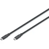 Digitus USB Silikon Kabel, USB 20Gbps, 2m, schwarz