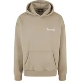 dropsize Heavy Oversize Embo Hoodie - Beige