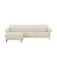 Wohnwert Ecksofa Leder Bellana ¦ beige ¦ Maße (cm): B: 285 H: 101 T: 161.0