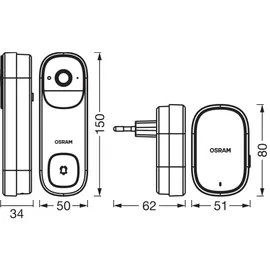 Osram WLAN-Türklingel 2K Weiß