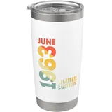 1963 Limited Edition Juni 1963 Retro 1963 Vintage Jahr 1963 Doppelwandiger Edelstahl-Thermobecher