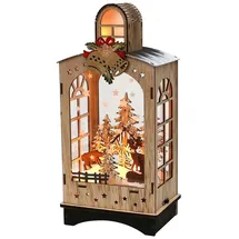 sigro Holz Laterne Winterwald