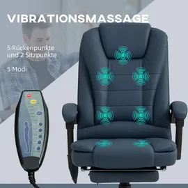 Vinsetto Massagestuhl 1-Sitzer Blau Arbeitszimmer