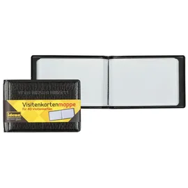 IDENA Visitenkartenmappe 10 x 7 cm Schwarz 1 Stück