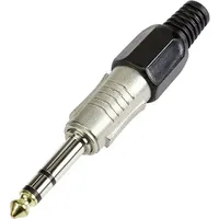 TRU Components 595211 Klinken-Steckverbinder 6.35mm Stecker, gerade Polzahl: 3