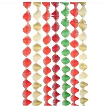 Rico Design Krepp Girlanden, Weihnachtsmix,, 7 Stk, 17,5 cm x 3 m, inkl. 2 m Kordel