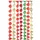 Rico Design Krepp Girlanden, Weihnachtsmix,, 7 Stk, 17,5 cm x 3 m, inkl. 2 m Kordel