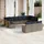 vidaXL Gartensofa-Set 13-tlg. grau Polyrattan