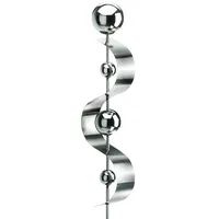Kobolo Gartenstecker Snake 145 cm Silber