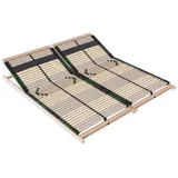 Lattenrost 7 Zonen, Selbstmontage, Beco, Kopfteil verstellbar, Lattenrost 180x200 cm, bestehend aus 2x Lattenrost 90x200 cm, bis 200 kg belastbar, hergestellt in Deutschland 180 cm x 200 cm
