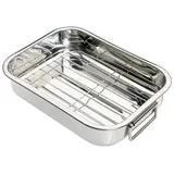 KitchenCraft Edelstahl-Bratpfanne 27 x 20 cm