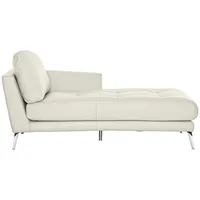 W.SCHILLIG Chaiselongue softy, mit dekorativer Heftung im Sitz, Füße Chrom glänzend weiß