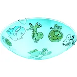 GLOBO Lighting Led, Mehrfarbig, Glas, rund, F, 30x6.5x30 cm, Lampen & Leuchten, Innenbeleuchtung, Deckenleuchten