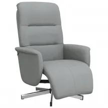 vidaXL Relaxsessel mit Fußteil Polyester 49 x 105 x 0 cm Hellgrau drehbar
