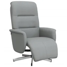 vidaXL Relaxsessel mit Fußteil Polyester 49 x 105 x 0 cm Hellgrau drehbar
