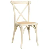 Stuhl Thonet Aus Massivholz Und Sitzend IN Rattan Fertig Weiß Stapelbar Angebot