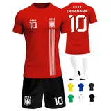 Deutschland Trikot Kinder Herren Damen WM 2026 Fussball Geschenke Jungen Coole Sachen für Jungs Fußball Trainingsanzug Tshirt EM Shirt geschenk junge 10 jahre Fußballtrikot Mädchen Set IIIII20Fo7IIIII - 134
