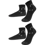 Normani Laufsocken 2 Paar grau/schwarz 43-46