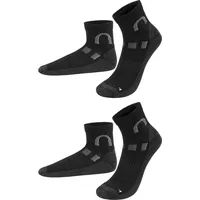 Normani Laufsocken 2 Paar grau/schwarz 43-46