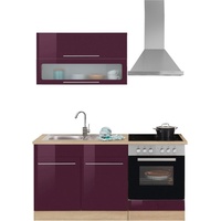 Held MÖBEL Küchenzeile »Eton«, ohne E-Geräte, Breite 160 cm, lila