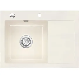 Systemceram MERA 70 links Auflagespüle magnolie + Excenterbetätigung 700 x 500 mm