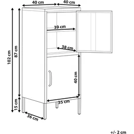 Beliani Büroschrank HURON Metall Schwarz