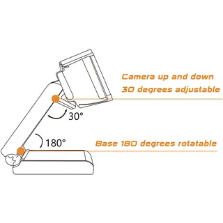 Conceptronic AMDIS06B 2K 1080P FullHD Autofokus-Webcam mit Mikrofon