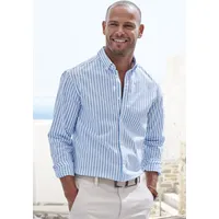 John Devin Langarmhemd »Regular Fit«, Streifenhemd mit Button-down-Kragen, aus