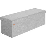 Sitzbank Grau 115x38x38cm mit Stauraum faltbar