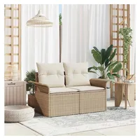vidaXL Gartensofa Loungesofa beige